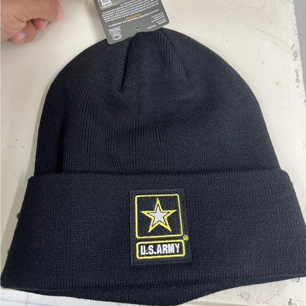 US ARMY KNIT BEANIE CAP~Ski Hat Official NWT Black